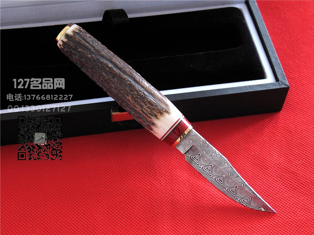 Muela西班牙鹿牌BW-6DAN小猎手大马士革钢狩猎刀127名品