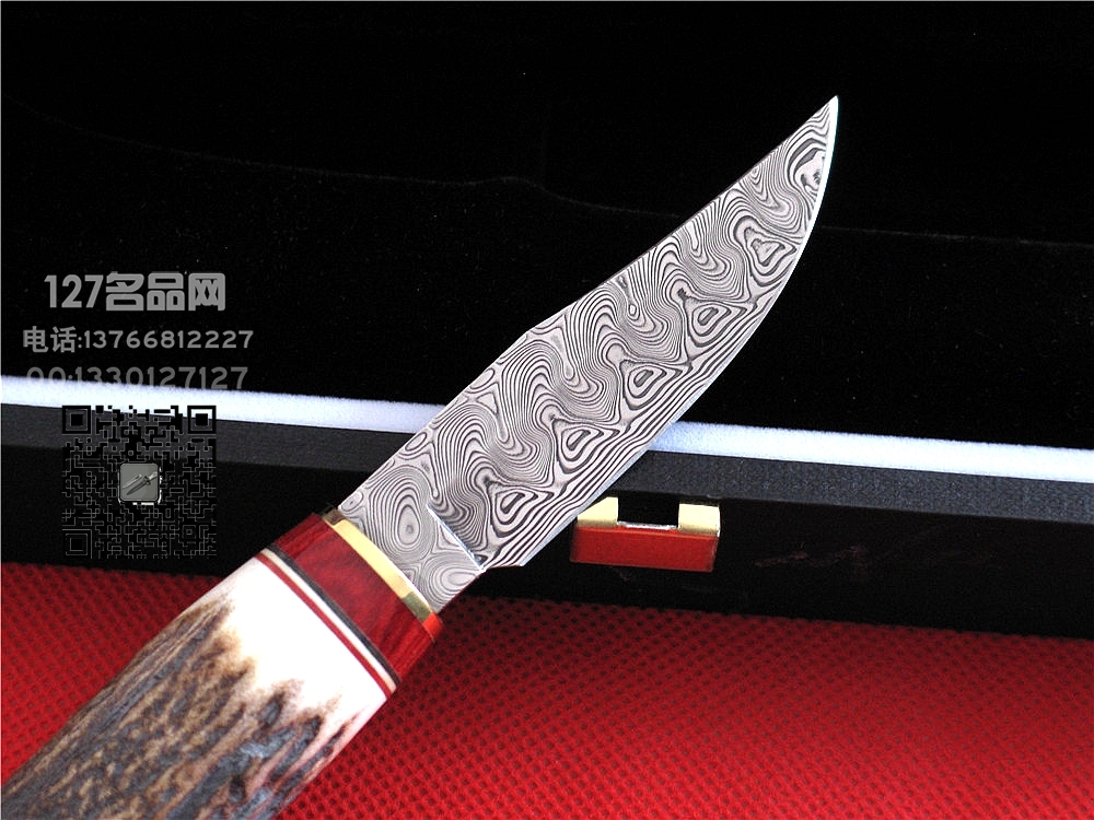 Muela西班牙鹿牌BW-6DAN小猎手大马士革钢狩猎刀127名品