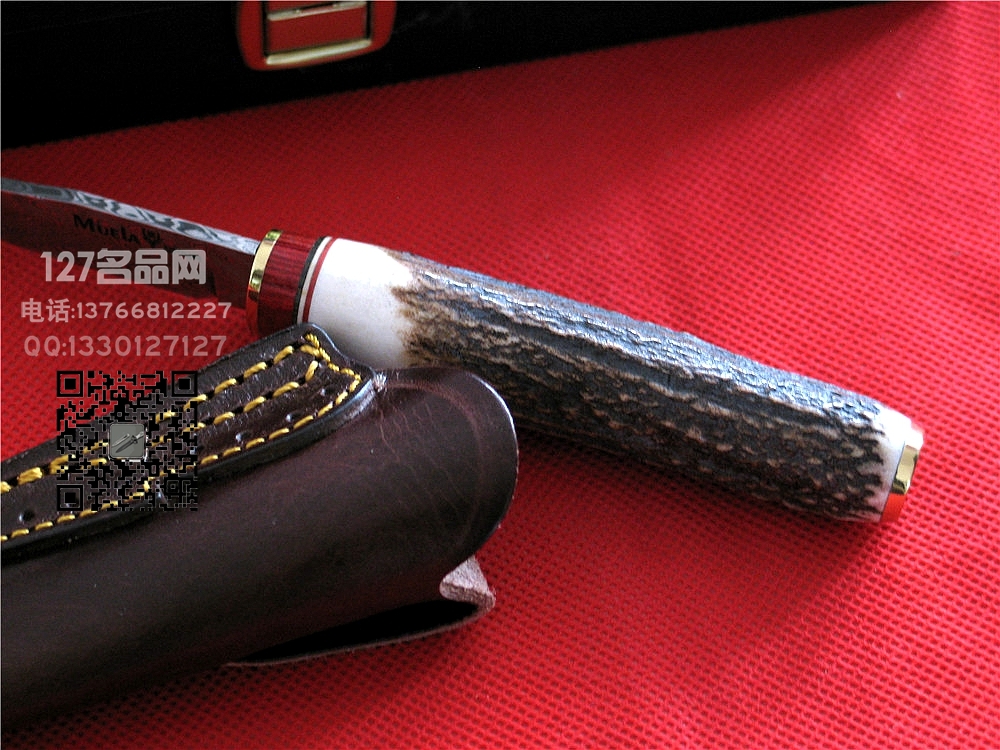 Muela西班牙鹿牌BW-6DAN小猎手大马士革钢狩猎刀127名品