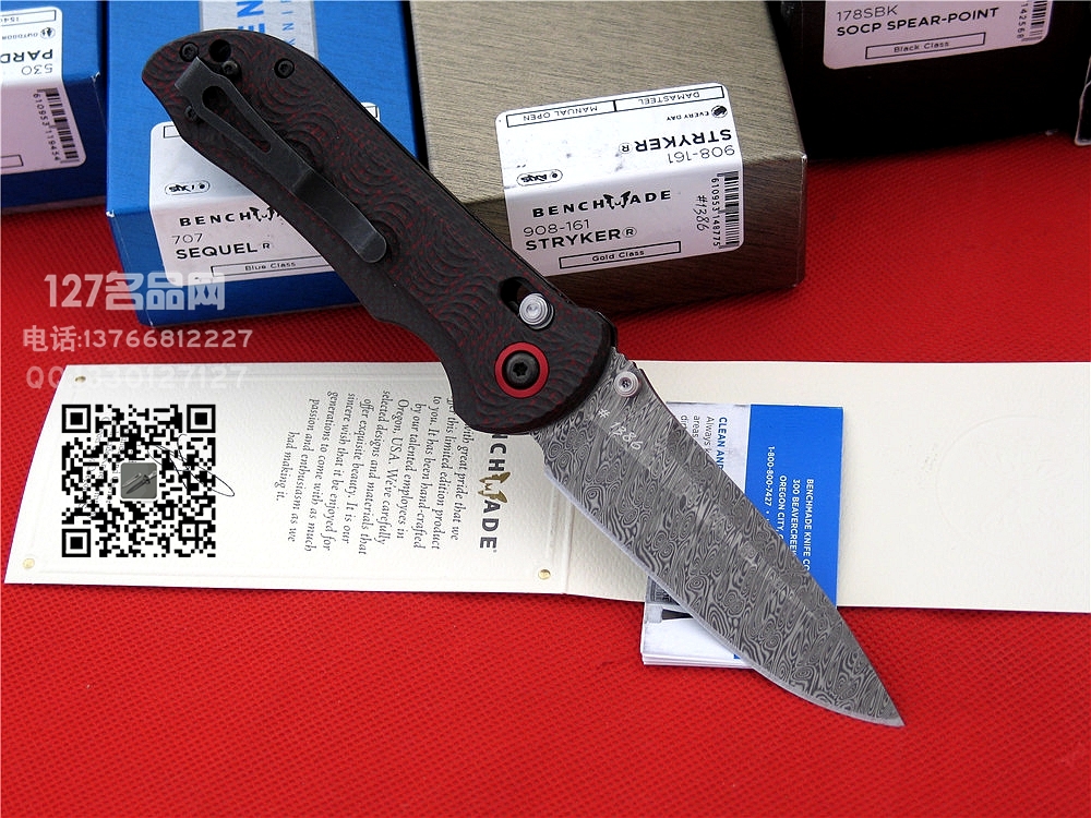 美国蝴蝶Benchmade 908-161大马士革全球限量珍藏版
