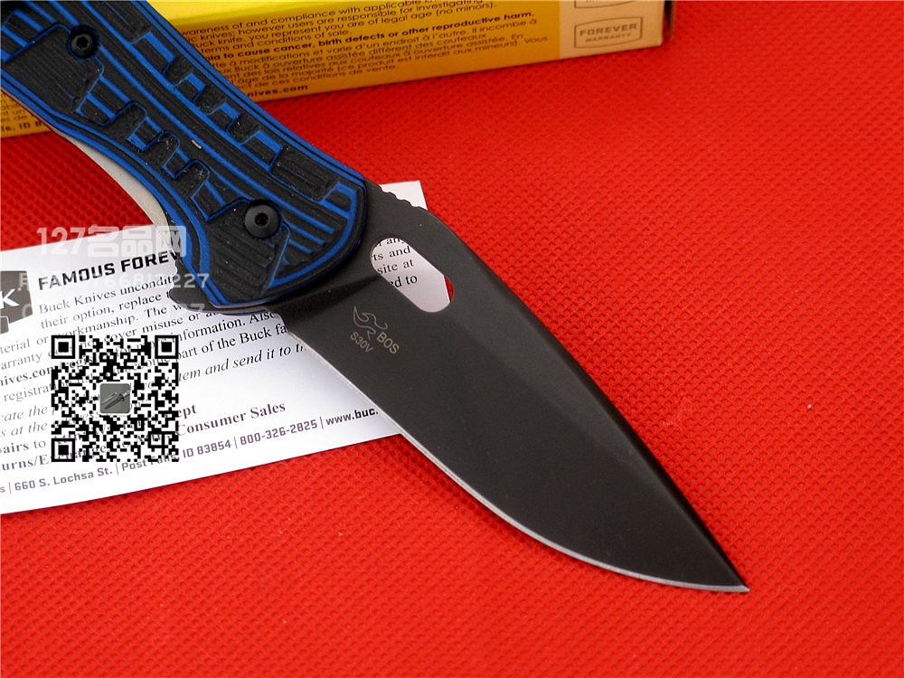 美国BUCK巴克847BLS新版Bos热处理S30V钢折刀 世界名刀127名品