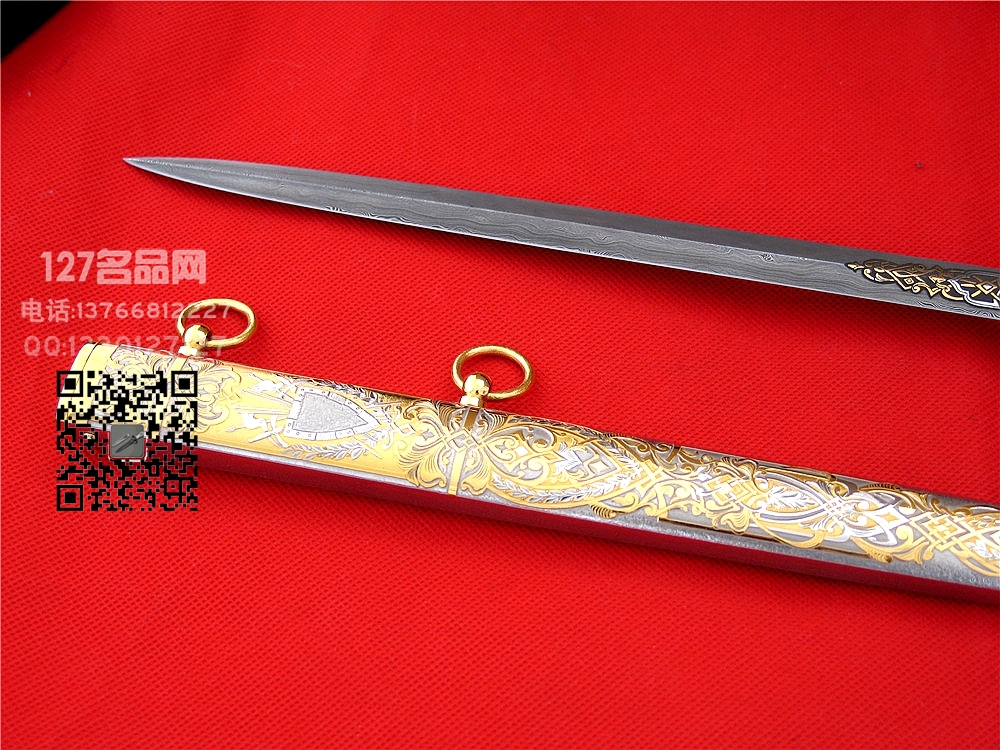 俄罗斯元师佩剑大马士革佩刀 世界名革剑名刀127名品网