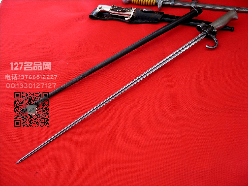 法国林白刺刀M1886带护手勾军刀 127名品