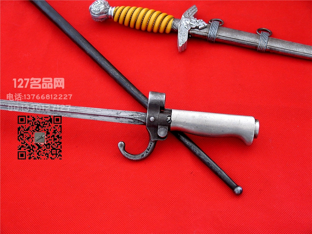 法国林白刺刀M1886带护手勾军刀 127名品