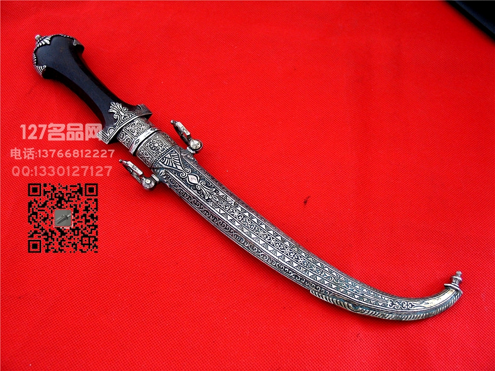 上世纪摩洛哥阿拉伯弯刀 传统匕首名刀127名网 