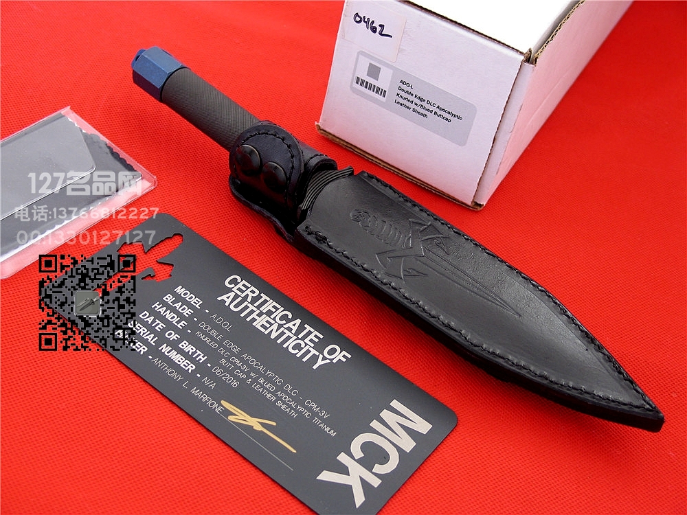 微技术Microtech Custom ADO-L剑标一体双刃匕首CPM 3V钢名刀