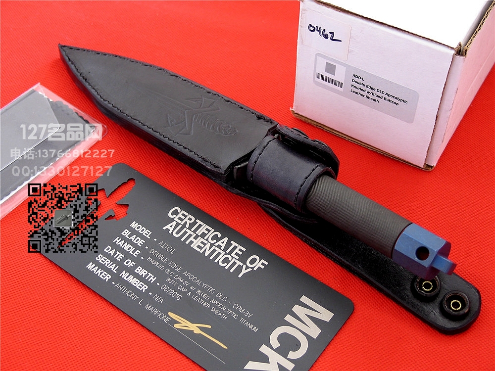 微技术Microtech Custom ADO-L剑标一体双刃匕首CPM 3V钢名刀