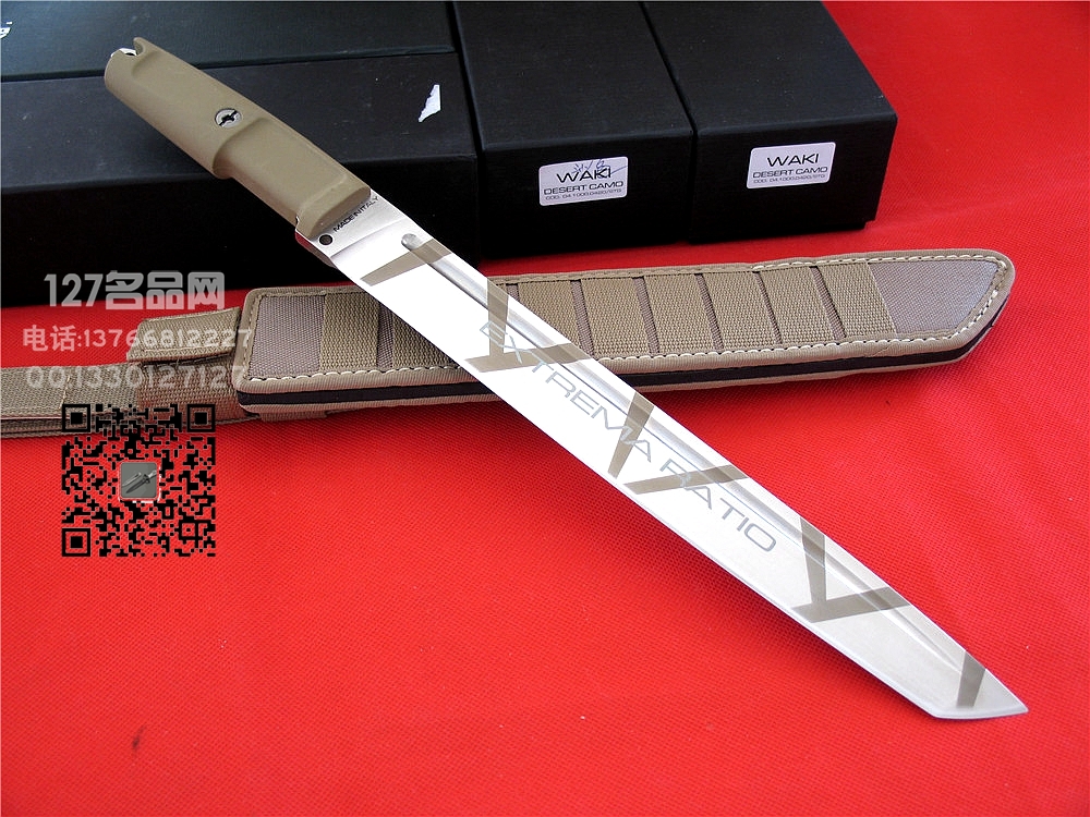 Extrema Ratio极端武力WAKI DEERT CAMO战术排障刀T头钢本色