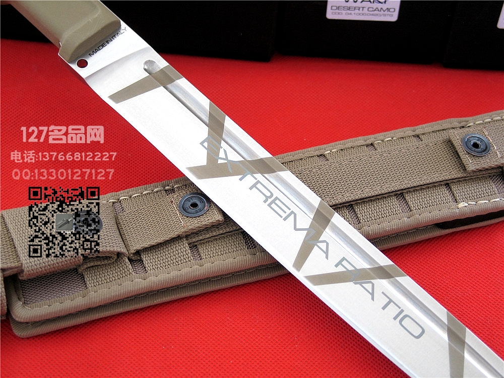 Extrema Ratio极端武力WAKI DEERT CAMO战术排障刀T头钢本色