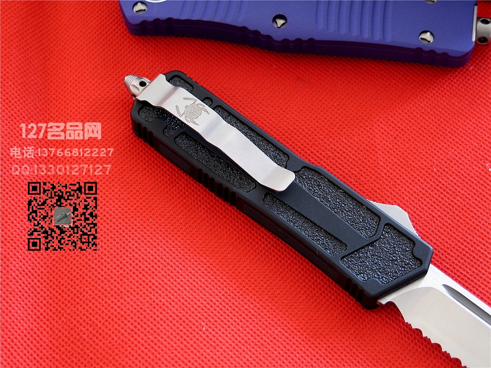 美国微技术 MICROTECH圣甲虫半齿军用直跳刀127名品网