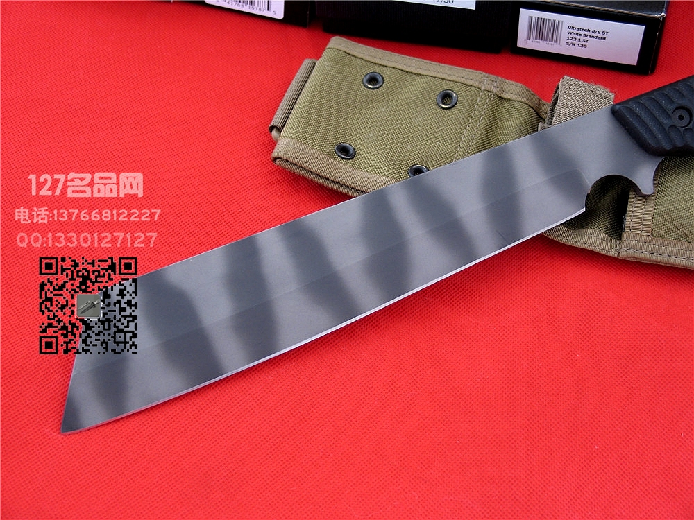 美国挺进者'Strider RW3 S30V粉末钢虎纹大型战术刀 27名品网