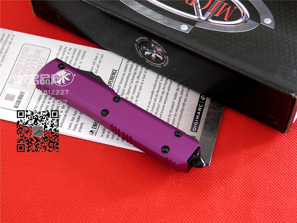 美国微技术MICROTECH 121半齿紫色柄直跳 127名品网