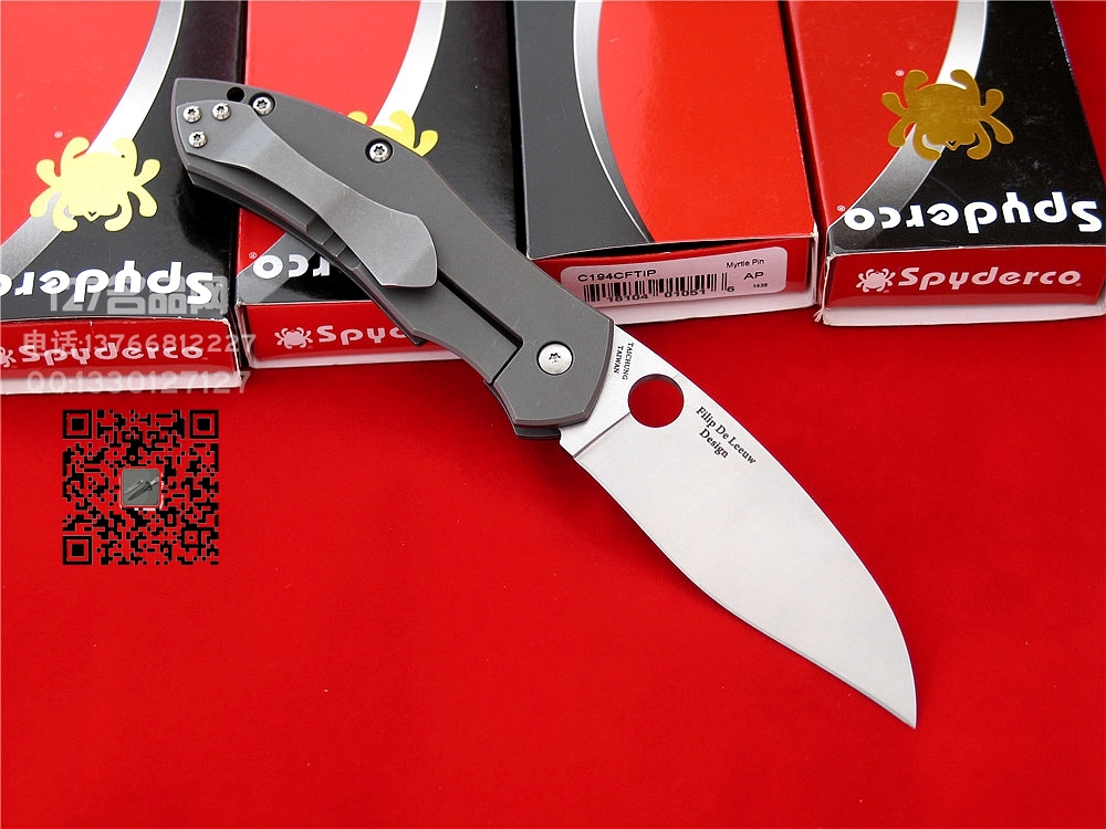 美国SPYDERCO蜘蛛C194CFTIP碳纤维钛柄