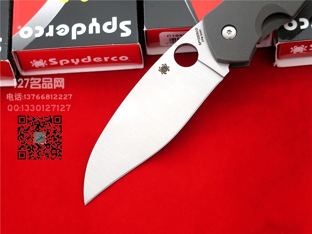 美国SPYDERCO蜘蛛C194CFTIP碳纤维钛柄
