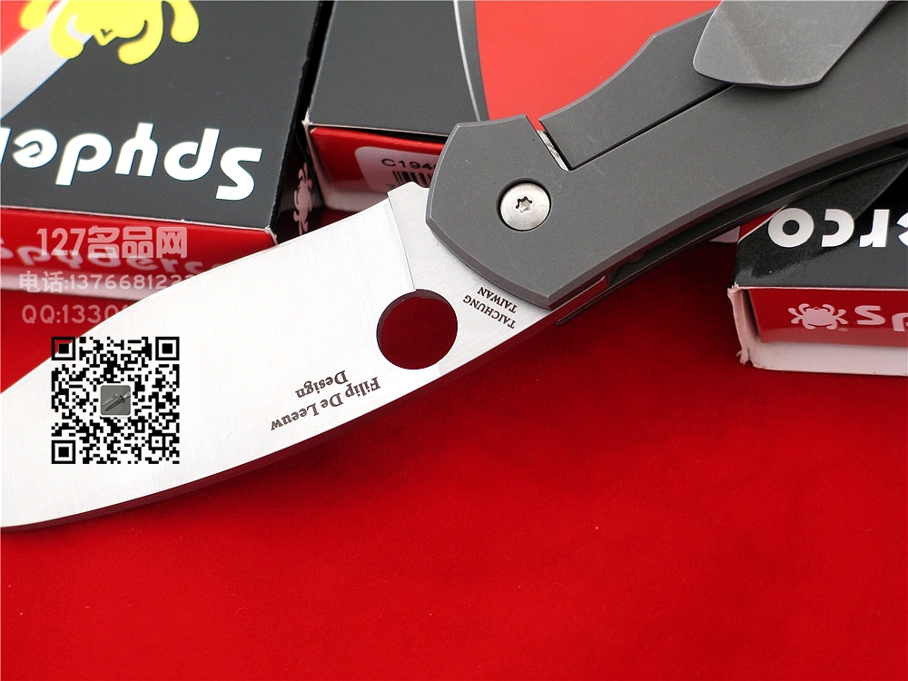 美国SPYDERCO蜘蛛C194CFTIP碳纤维钛柄