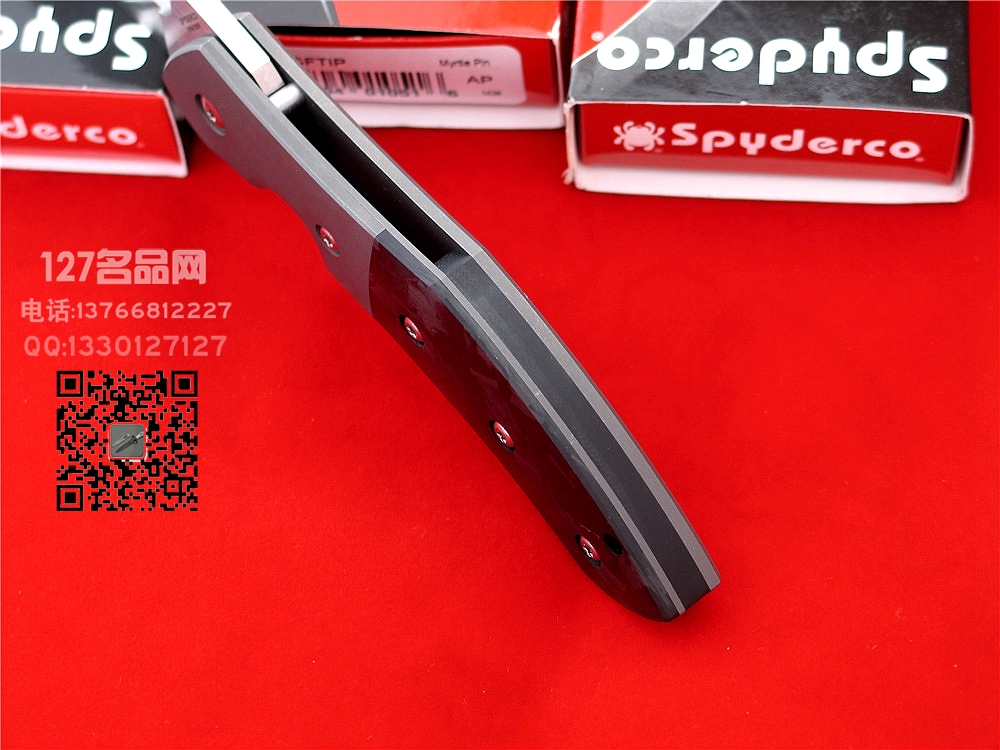 美国SPYDERCO蜘蛛C194CFTIP碳纤维钛柄