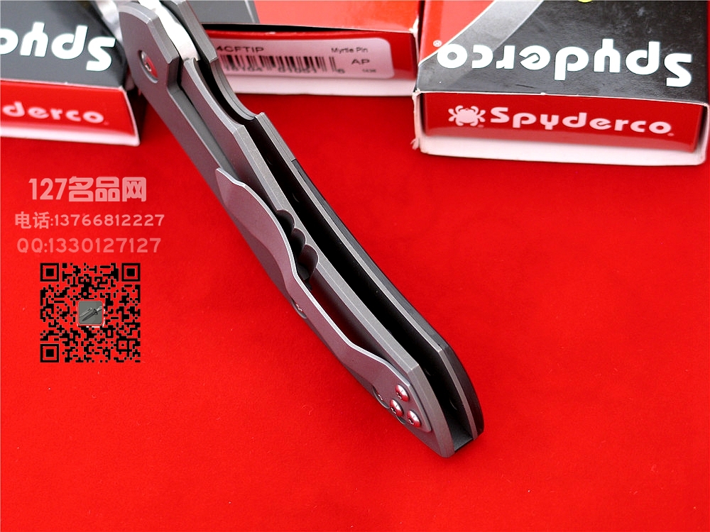 美国SPYDERCO蜘蛛C194CFTIP碳纤维钛柄