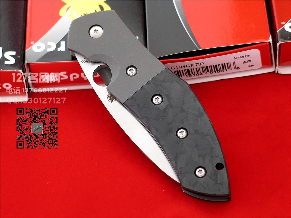 美国SPYDERCO蜘蛛C194CFTIP碳纤维钛柄