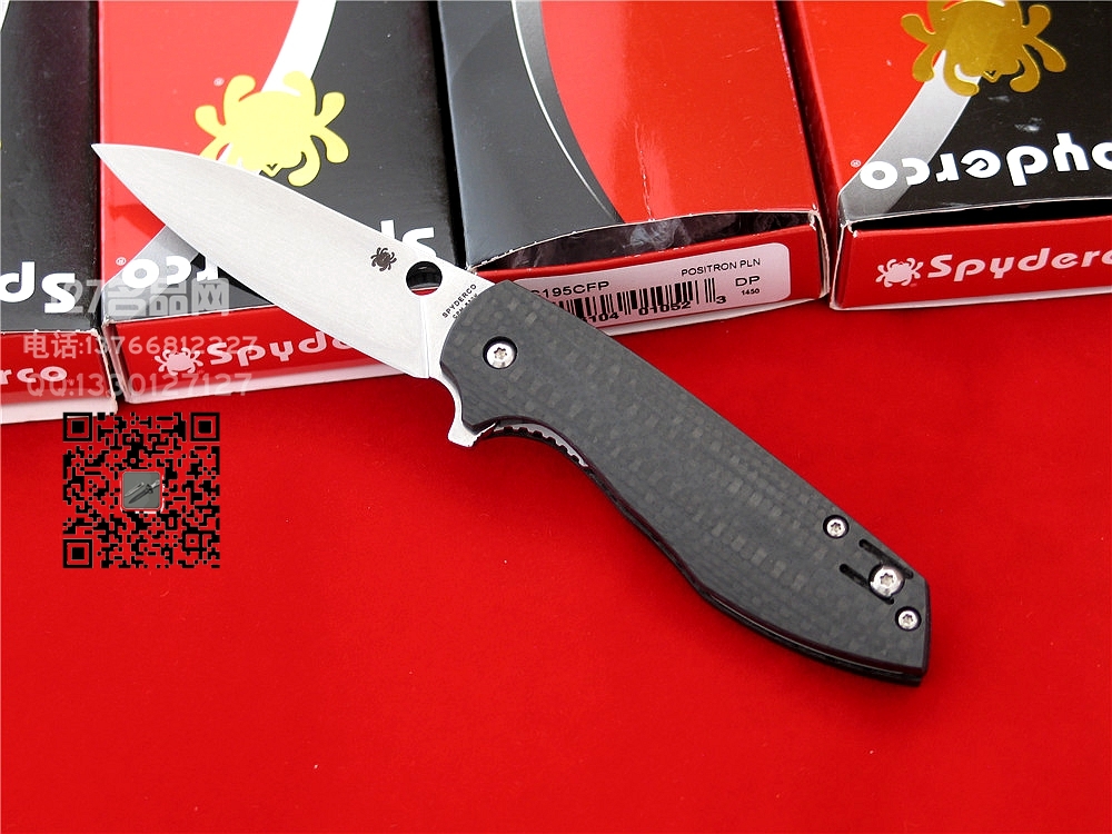 美国SPYDERCO蜘蛛C195CFP CPM-S30V钢碳纤维柄