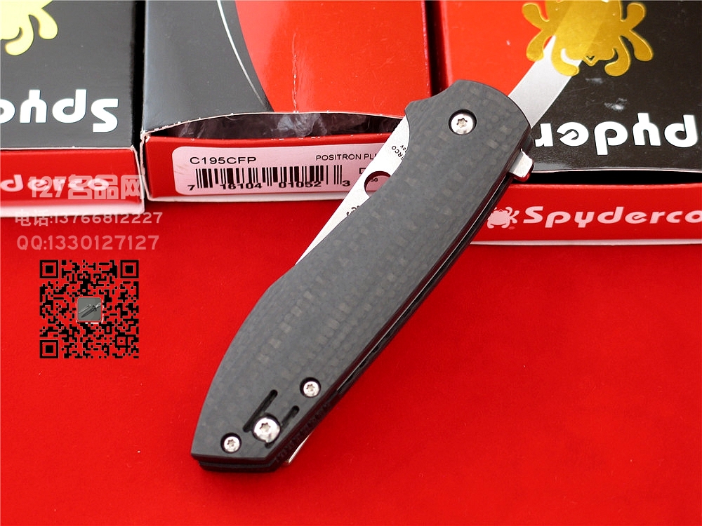 美国SPYDERCO蜘蛛C195CFP CPM-S30V钢碳纤维柄
