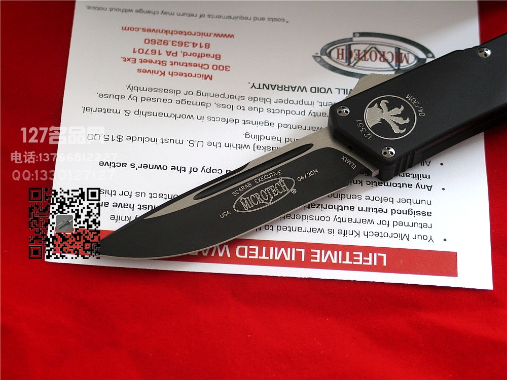 美国微技术MICROTECH 176-1圣甲虫水滴头单锋全刃直跳