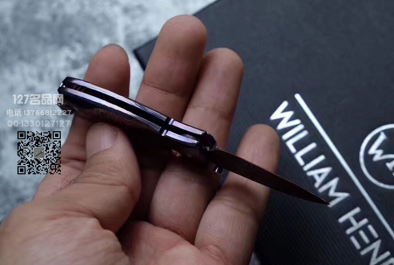 ​William Henry 美国威廉亨利B02 Cosmos 项链刀 手工锻造大马士革