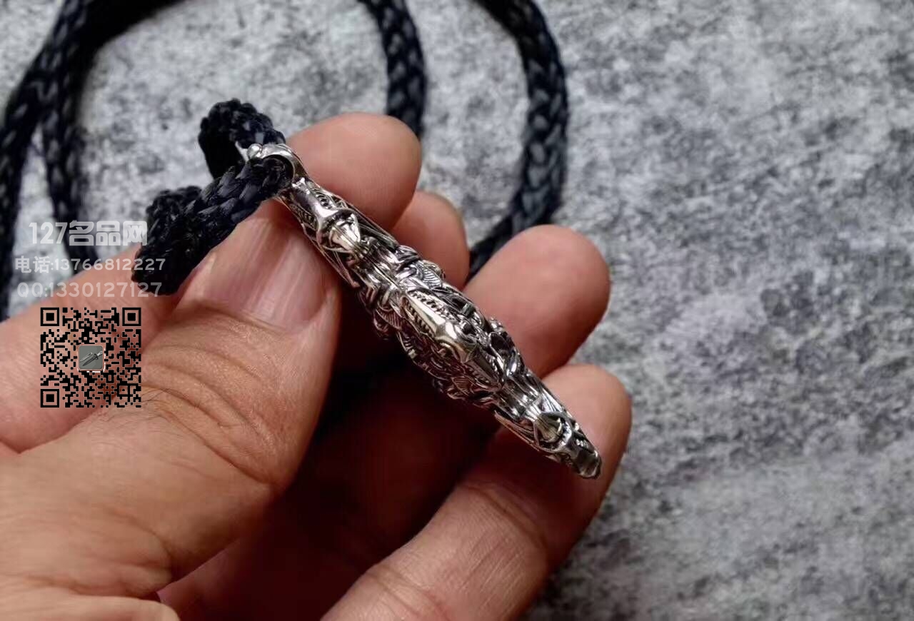William Henry 美国威廉亨利 P10 MT手工十字项链镶嵌猛犸牙化石
