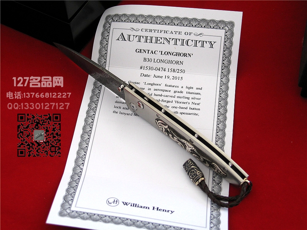 William Henry 美国威廉亨利 B30 LONGHORN大马士革限量版