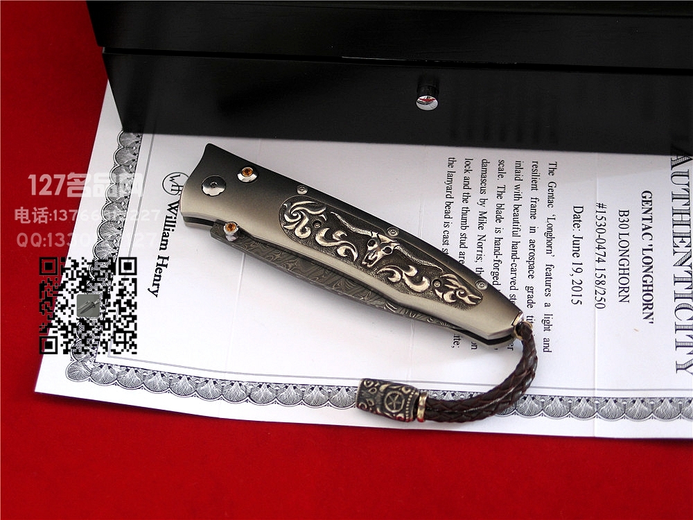William Henry 美国威廉亨利 B30 LONGHORN大马士革限量版