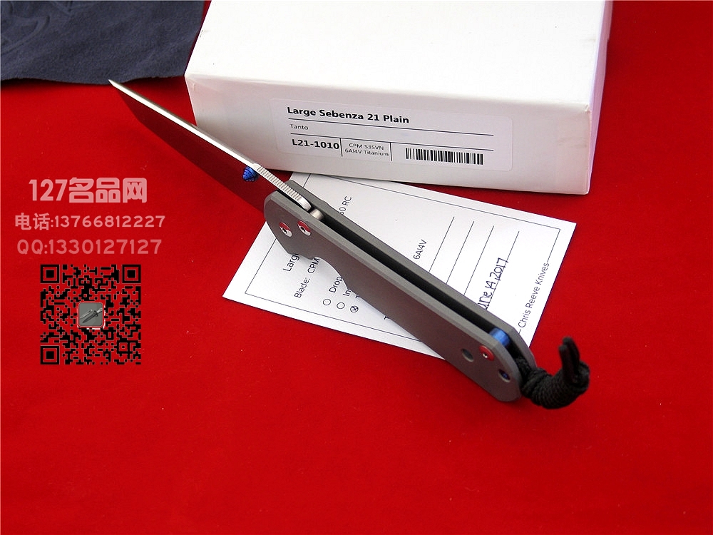 美国克里斯里夫/Chris Reeve 大沙纯钛CPM S35VN几何头经典折刀