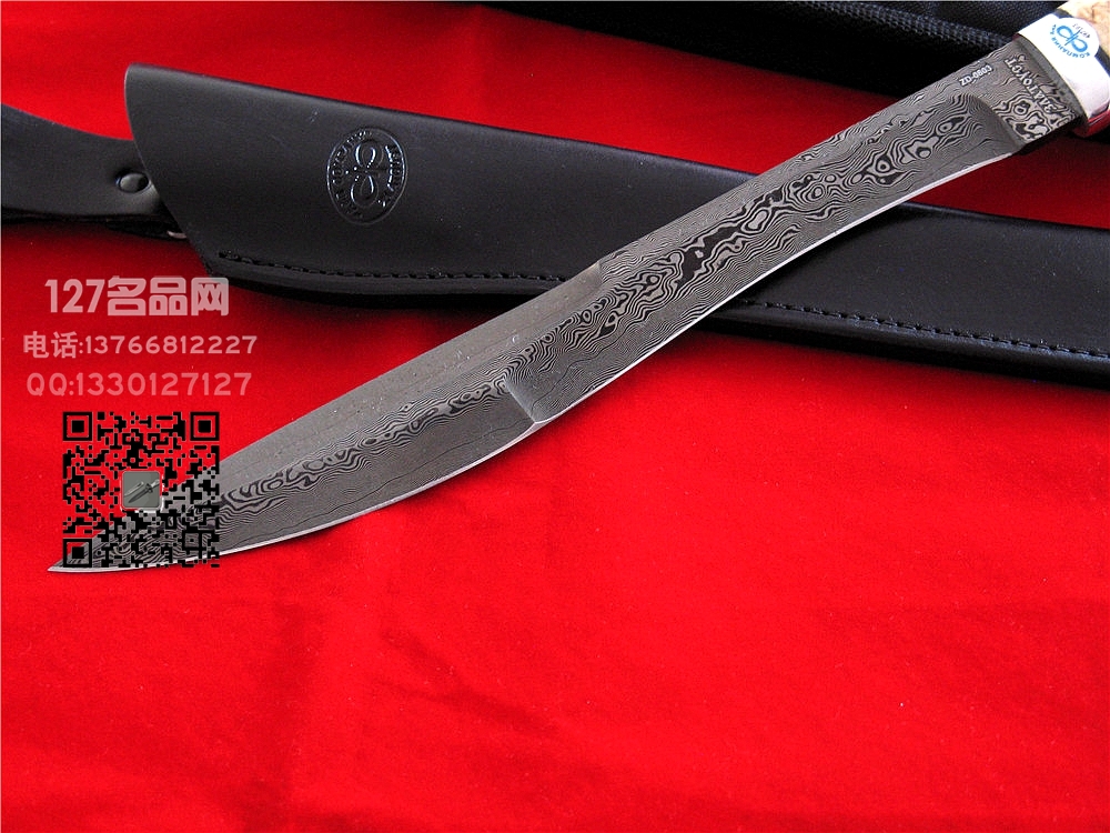 俄罗斯A&R 皇家大马士革手工刀俄罗斯猎刀 127名品网