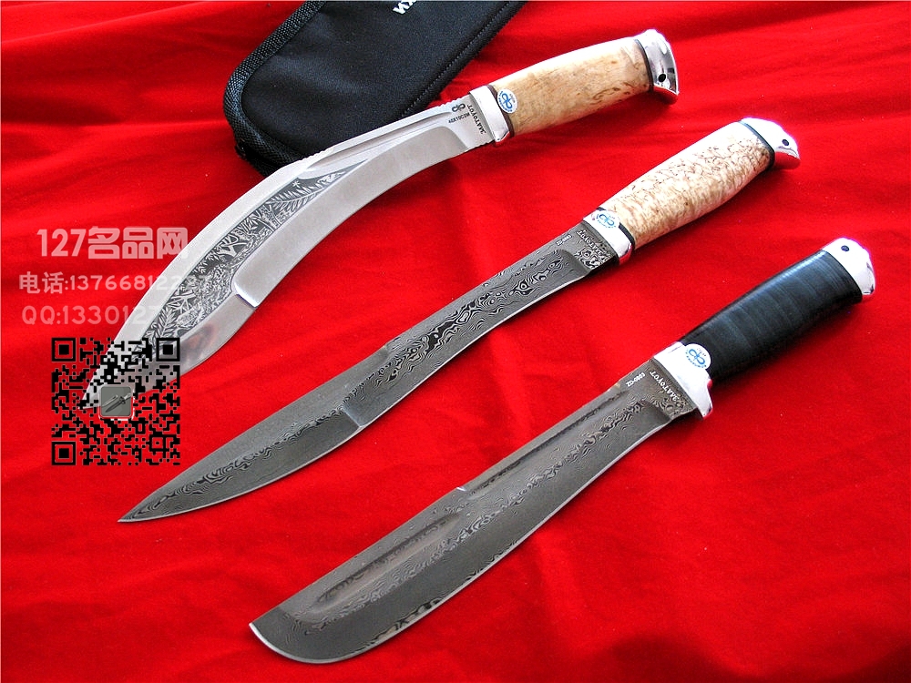 俄罗斯A&R 皇家大马士革手工刀俄罗斯猎刀 127名品网