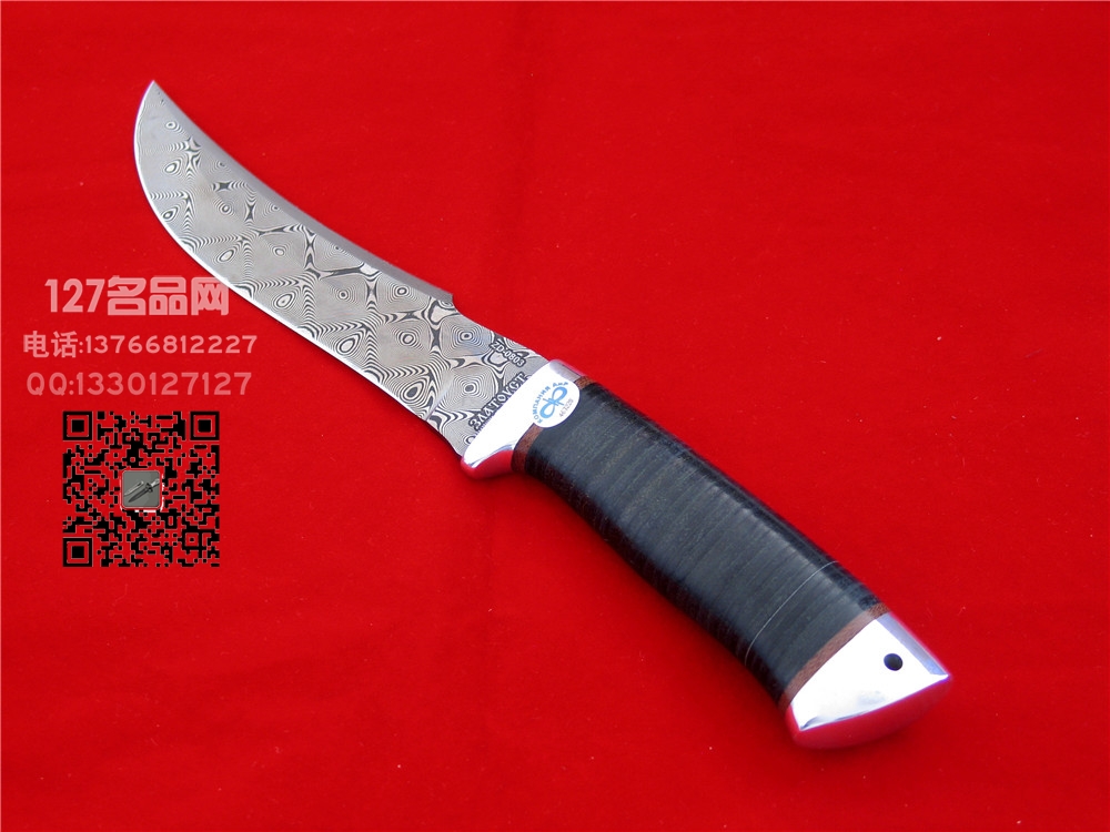 俄罗斯A&R 獠牙ZDI-0803大马士革猎刀 127名品 