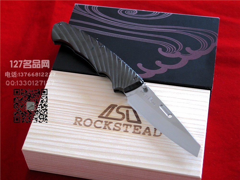 日本花田洋Rockstead RYO良 钛柄按钮锁高端折刀127名品