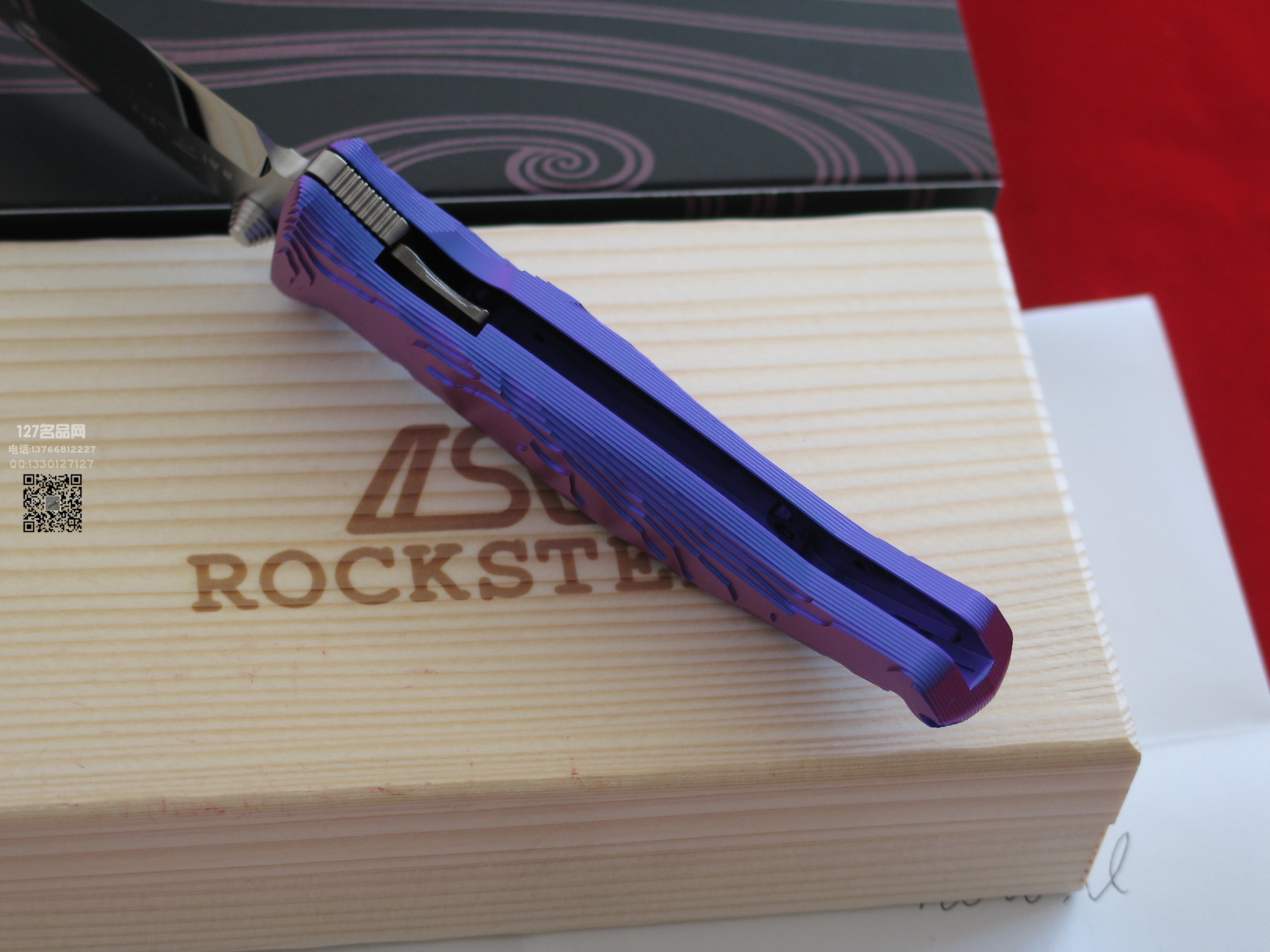 日本花田洋Rockstead 才 ZDP-189夹钢变色钛柄高端折刀