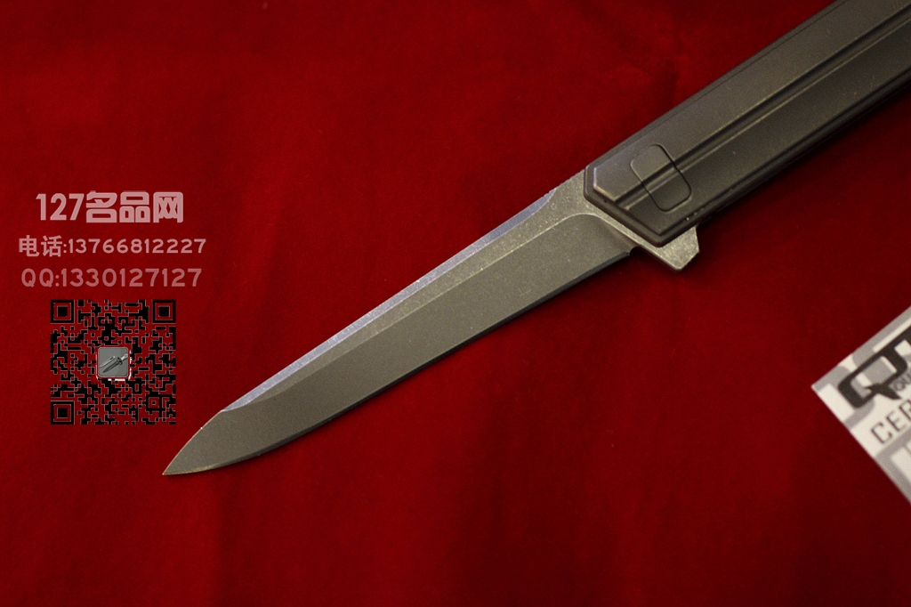 ​美国军需官 Qwaiken XL Flipper 钛合金柄快开折刀