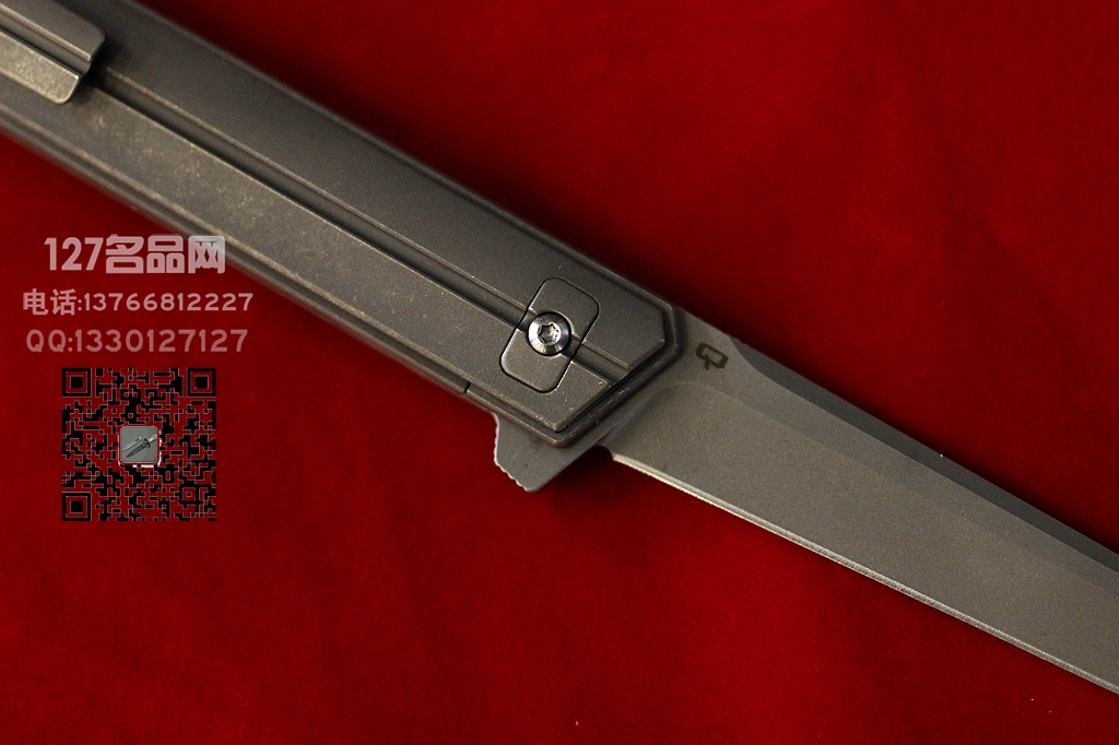 ​美国军需官 Qwaiken XL Flipper 钛合金柄快开折刀