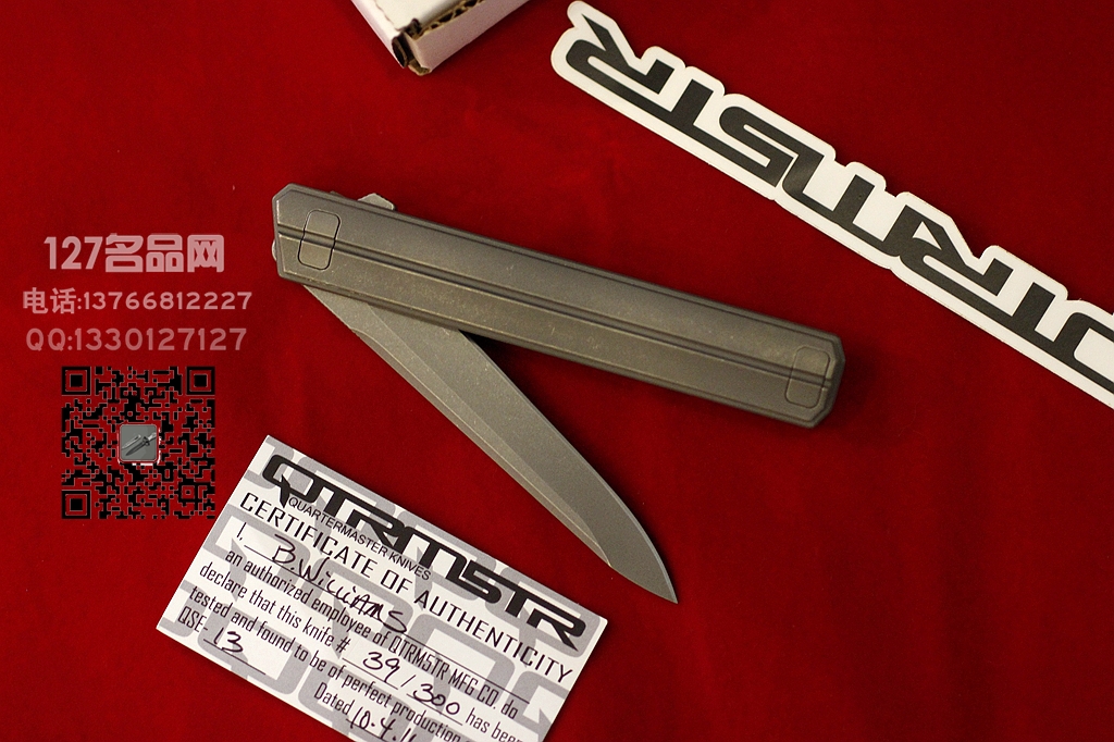 ​美国军需官 Qwaiken XL Flipper 钛合金柄快开折刀