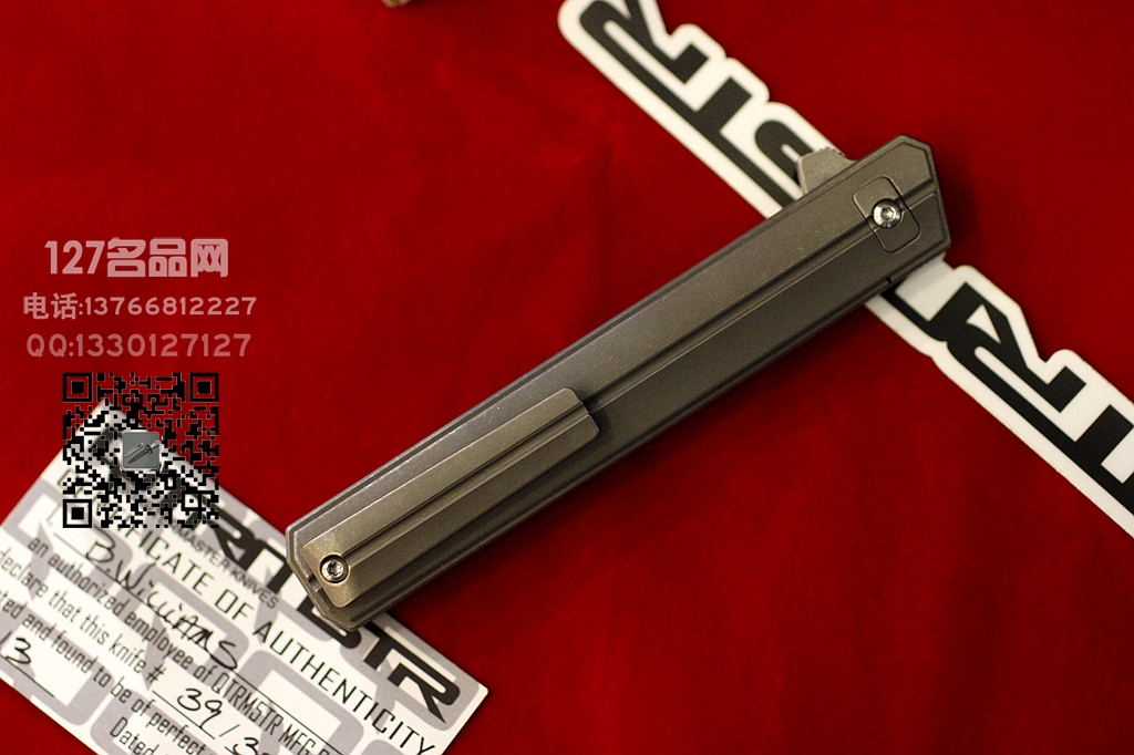 ​美国军需官 Qwaiken XL Flipper 钛合金柄快开折刀