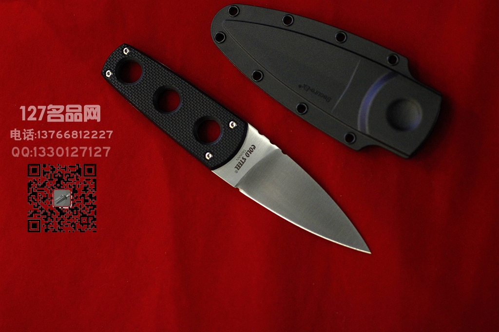 美国冷钢 Cold Steel 11SDT颈挂防身刀 反恐防爆直刀