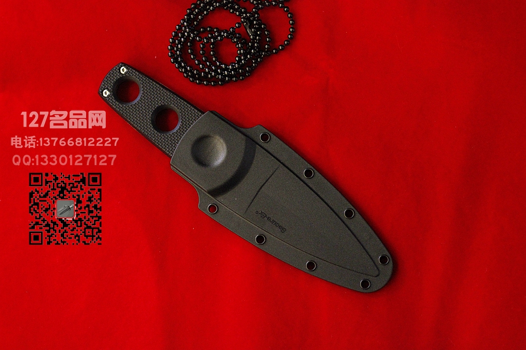 美国冷钢 Cold Steel 11SDT颈挂防身刀 反恐防爆直刀