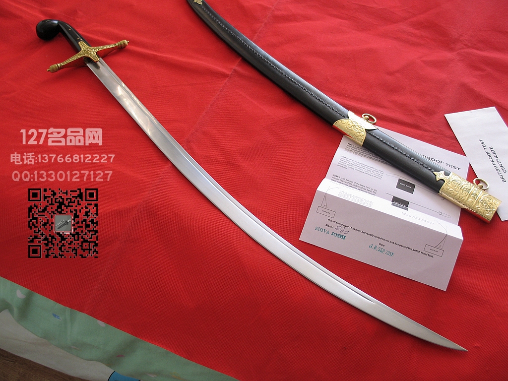 美国Cold Steel冷钢88STS波斯弯刀 骑兵西洋湾刀