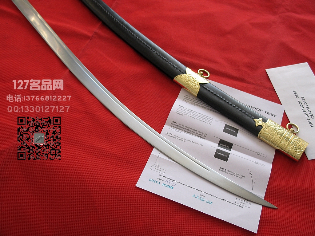 美国Cold Steel冷钢88STS波斯弯刀 骑兵西洋湾刀