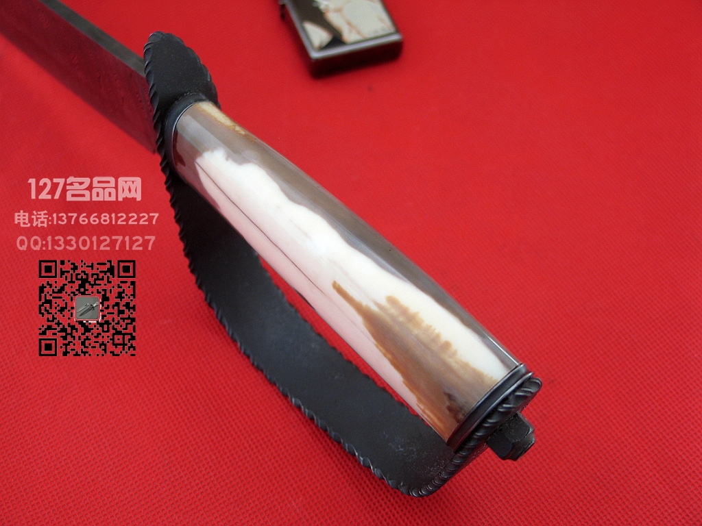 美国ABS刀匠协会MS级大师 杰瑞.菲斯克早期手工刀大马博伊