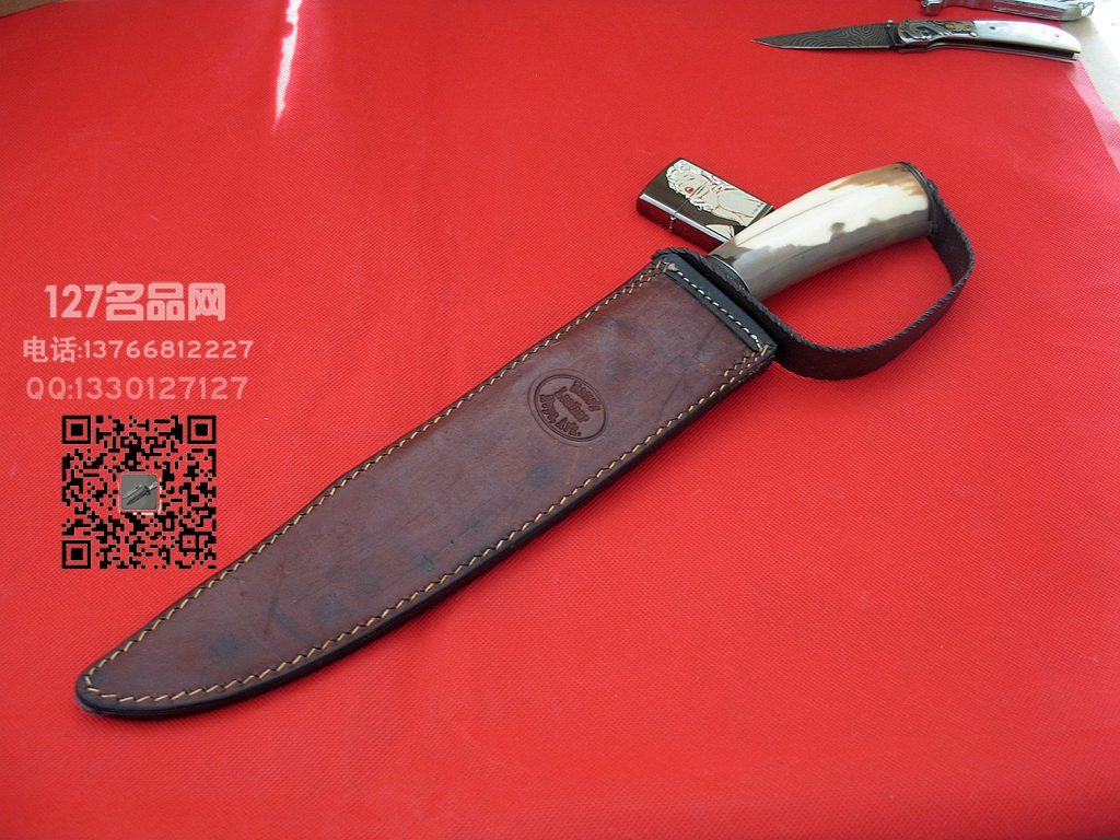 美国ABS刀匠协会MS级大师 杰瑞.菲斯克早期手工刀大马博伊