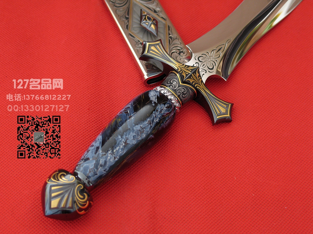 顶级刀匠Curt埃里克森'梦幻'夫妻联创镜面传世匕首