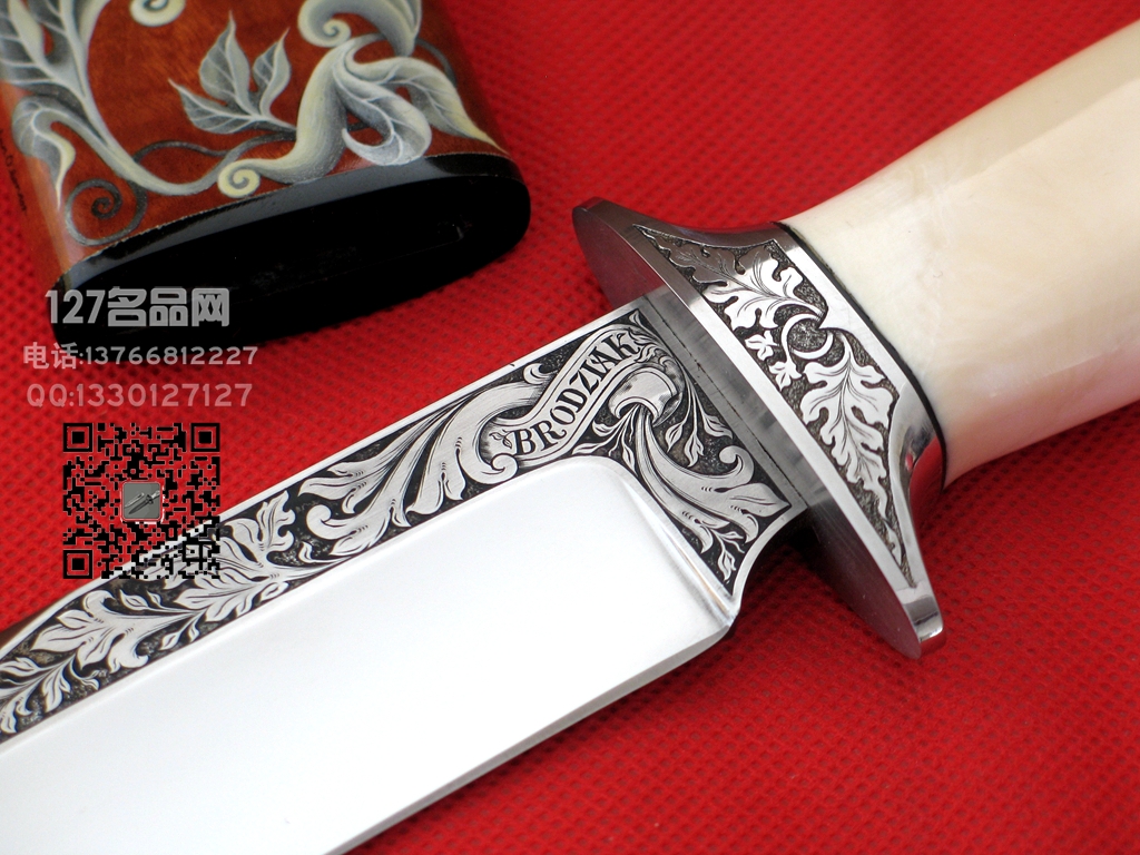 手工刀匠大卫-布莱克  手工雕刻镜面定制刀