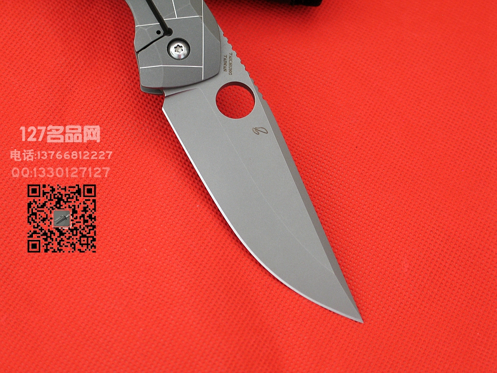 美国蜘蛛Spyderco C199TIP全钛一体柄战术折刀