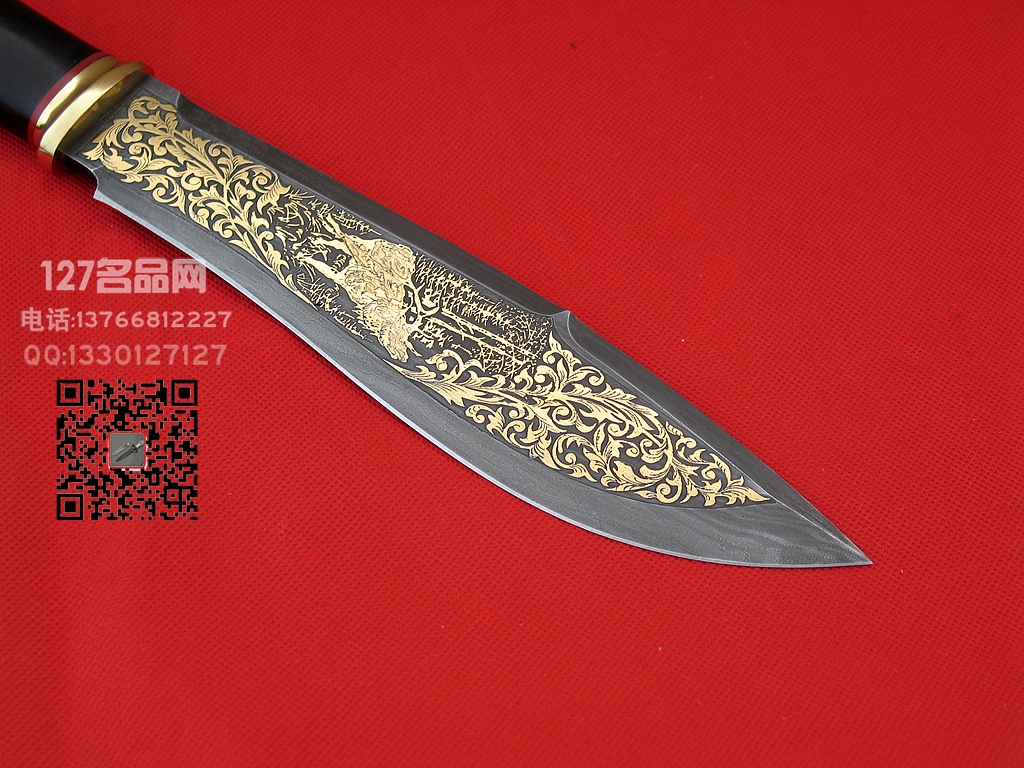 俄罗斯 Rosarms罗斯武备“大宝 ” 手工锻打大马士革直刀