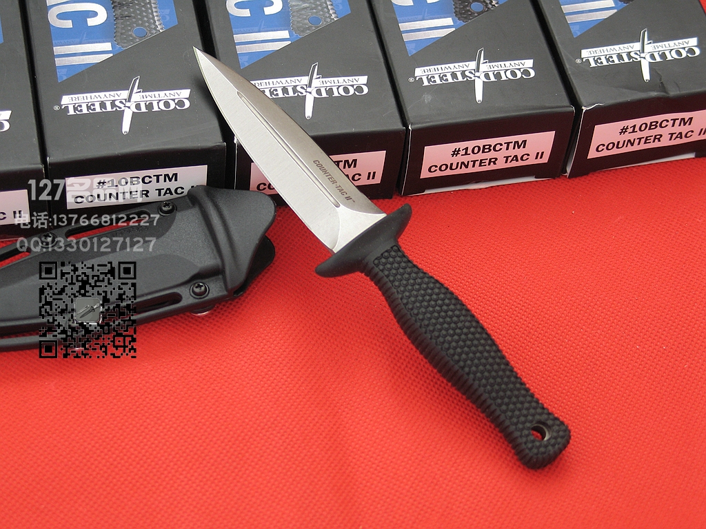 美国冷钢ColdSteel 10BCTM 靴刀小型双刃匕首
